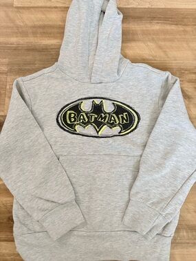 Batman Grey Hoodie with Yellow Logo